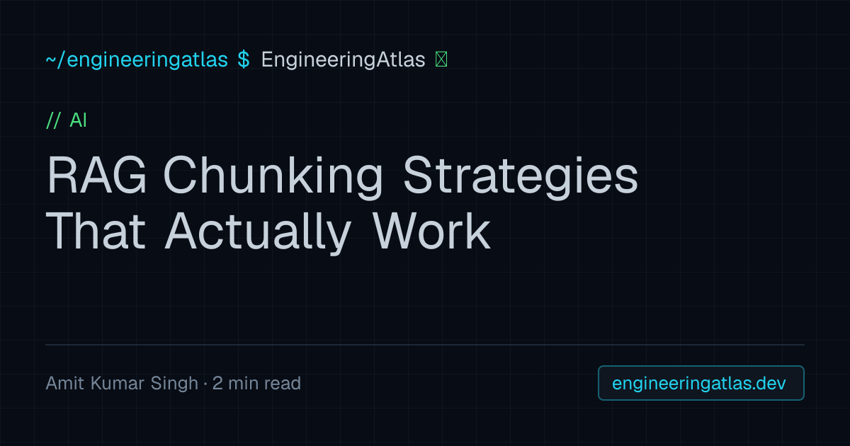 RAG Chunking Strategies That Actually Work · EngineeringAtlas